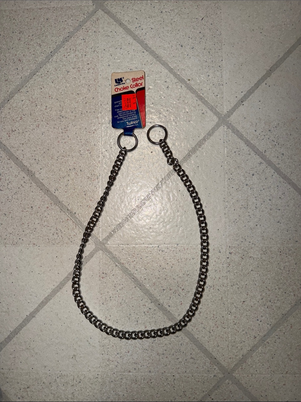 Lambert Kay Twinco Steel collar Choke Collar Chain for dogs - Silver 26”